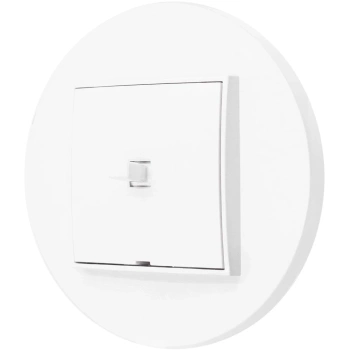 Włącznik pojedynczy w stylu USA ramka okrągła seria Mini kolor biały