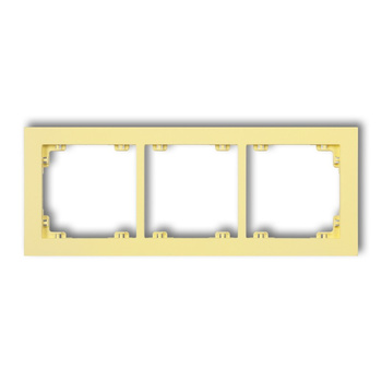 Ramka uniwersalna potrójna z tworzywa DECO Pastel Matt Karlik seria DECO 43DR-3 kolor kanarkowy