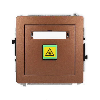 Mechanizm gniazda światłowodowego/optycznego pojedynczego Karlik seria DECO 9DGOP-1 kolor brązowy metalik
