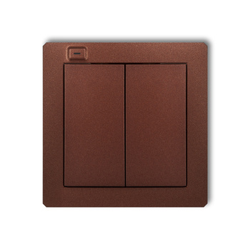 Nadajnik 2-klawiszowy 4-kanałowy do systemu Exta Free Karlik seria DECO 9DEF-2 kolor brązowy metalik