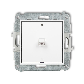 Mechanizm łącznika dwubiegunowego w stylu amerykańskim Karlik seria ICON IWPUS-9 kolor biały