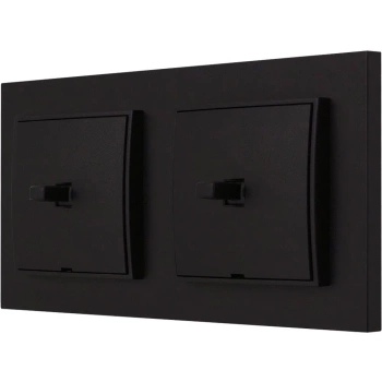 Włącznik światła Dwa pojedyncze styl usa kolor czarny mat