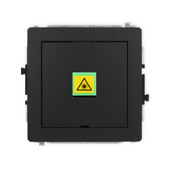 Mechanizm gniazda światłowodowego/optycznego pojedynczego, bez pola opisowego Karlik seria DECO 12DGOPBO-1 kolor czarny mat