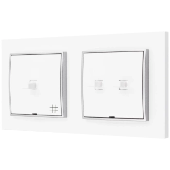 Włącznik światła podwójny i krzyżowy usa kolor biały/srebrny