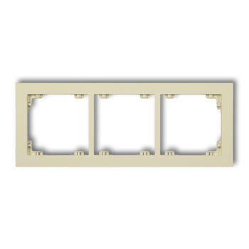 Ramka uniwersalna potrójna z tworzywa DECO Pastel Matt Karlik seria DECO 44DR-3 kolor orzech ziemny