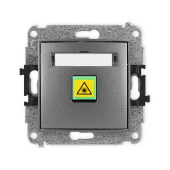 Mechanizm gniazda światłowodowego/optycznego pojedynczego Karlik seria ICON 11IGOP-1 kolor grafitowy