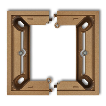 Puszka natynkowa pojedyncza, składana DECO Karlik seria DECO 8DPU-1 kolor złoty metalik