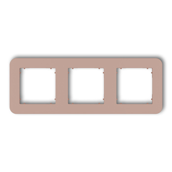 Ramka uniwersalna potrójna zaokrąglona z tworzywa Karlik seria MINI 62MRTZ-3 kolor łososiowy
