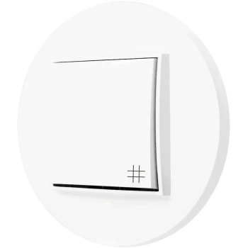 Włącznik krzyżowy z ramką okrągłą seria MINI kolor biały