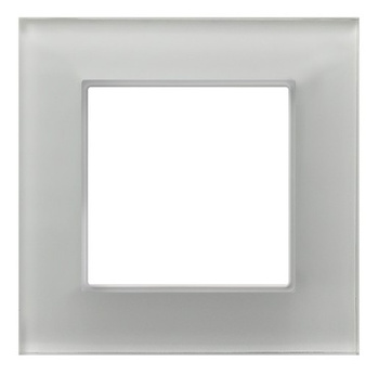 Ramka pojedyncza seria ARIA kolor Białe szkło symbol R-1UGC/31/00