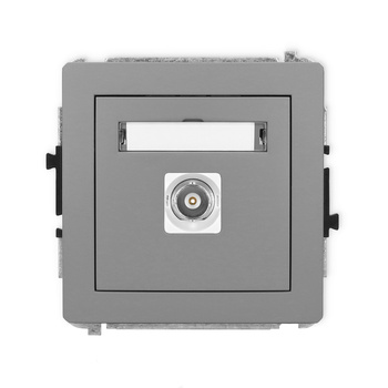 Mechanizm gniazda pojedynczego BNC Karlik seria DECO 27DGBNC-1 kolor szary mat