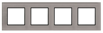 Ramka poczwórna seria ARIA kolor Szare szkło symbol R-4UGC/41/25