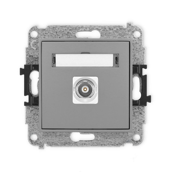 Mechanizm gniazda pojedynczego BNC Karlik seria ICON 27IGBNC-1 kolor szary mat