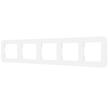 Ramka uniwersalna pięciokrotna zaokrąglona z tworzywa Karlik seria MINI 25MRTZ-5 kolor biały mat