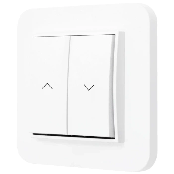 Włącznik roletowy z blokadą z ramką zaokrągloną seria MINI kolor biały