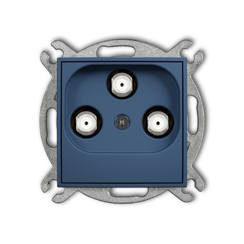 Mechanizm gniazda multimedialnego 3F DATA UPC Karlik seria MINI 64MGMU kolor navy blue