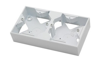 Puszka instalacyjna podwójna seria ARIA kolor Biały symbol PNP-2U/00