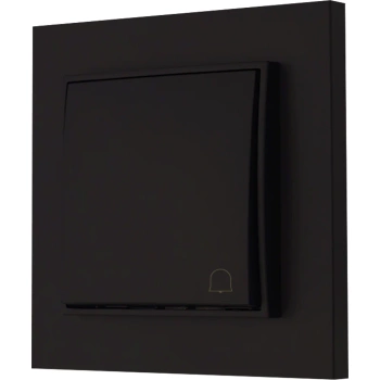 Włącznik dzwonkowy z ramką karlik mini kolor czarny mat