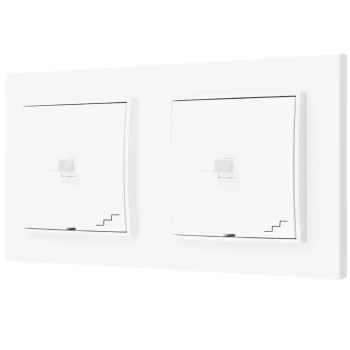 Włącznik światła Dwa schodowe usa kolor biały