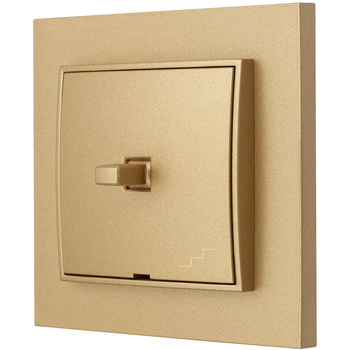 Włącznik schodowy styl usa karlik mini kolor złoty