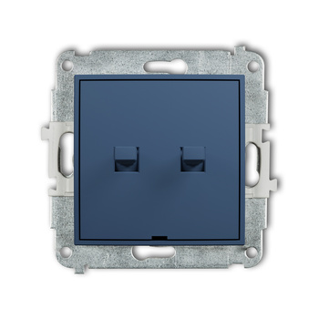 Mechanizm łącznika zwiernego żaluzjowego w stylu amerykańskim bez piktogramów Karlik seria MINI 64MWPUS-8 kolor navy blue