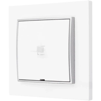 Włącznik pojedynczy styl usa karlik mini kolor biały/srebrny