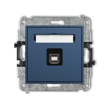 Mechanizm gniazda pojedynczego USB A-B 2.0 Karlik seria ICON 64IGUSB-3 kolor navy blue