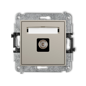 Mechanizm gniazda antenowego pojedynczego TV Karlik seria MINI 60MGTV-1 kolor taupe