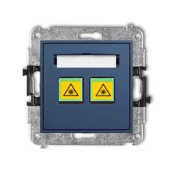 Mechanizm gniazda światłowodowego/optycznego podwójnego Karlik seria ICON 64IGOP-2 kolor navy blue