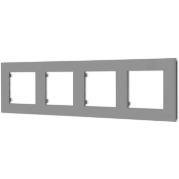 Ramka poczwórna R-4BL kolor Popiel mat seria Bella