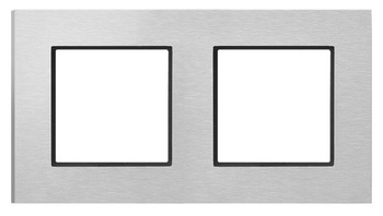 Ramka podwójna seria ARIA kolor Szczotkowane Aluminium symbol R-2UAC/62/25