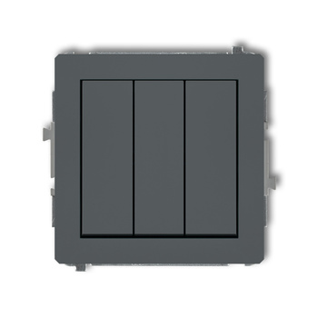 Mechanizm łącznika potrójnego Karlik seria DECO 28DWP-7 kolor grafitowy mat