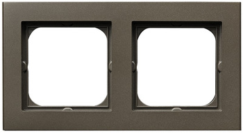 Ramka podwójna seria SONATA kolor Czekoladowy metalik symbol R-2R/40