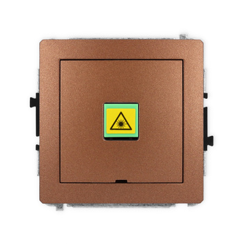 Mechanizm gniazda światłowodowego/optycznego pojedynczego, bez pola opisowego Karlik seria DECO 9DGOPBO-1 kolor brązowy metalik