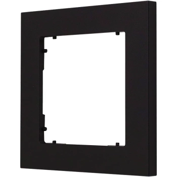 Ramka uniwersalna pojedyncza kwadratowa z tworzywa Karlik seria MINI 12MR-1 kolor czarny mat