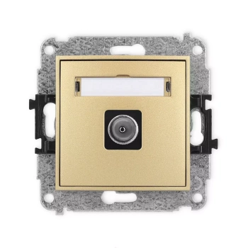 Mechanizm gniazda antenowego pojedynczego TV Karlik seria ICON 29IGTV-1 kolor złoty