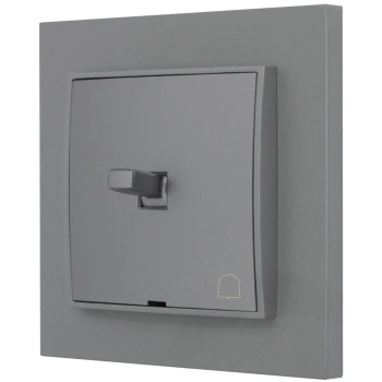 Włącznik dzwonkowy w stylu USA ramka kwadratowa seria Mini kolor szary mat