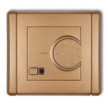 Elektroniczny regulator temperatury z czujnikiem powietrznym Karlik seria FLEXI 8FRT-2 kolor złoty metalik