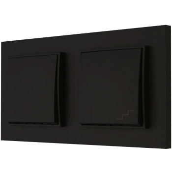 Włącznik światła pojedynczy i schodowy kolor czarny mat