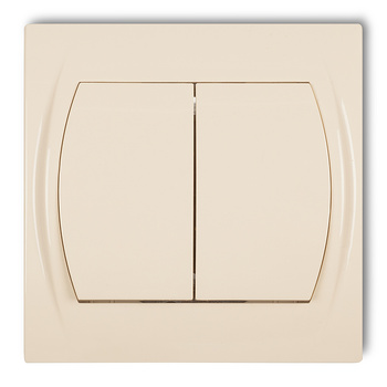 Łącznik żaluzjowy bez piktogramów Karlik seria LOGO 1LWP-8.1 kolor beżowy