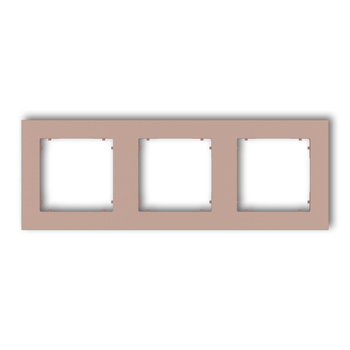 Ramka uniwersalna potrójna kwadratowa z tworzywa Karlik seria MINI 62MR-3 kolor łososiowy