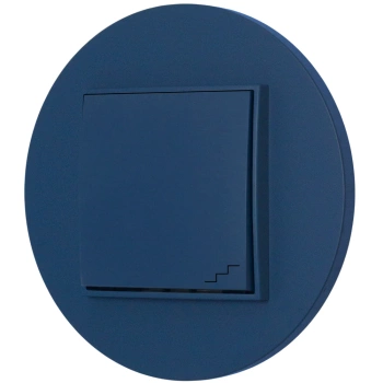 Włącznik schodowy z ramką okrągłą seria MINI kolor navy blue