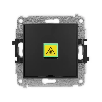 Mechanizm gniazda światłowodowego/optycznego pojedynczego, bez pola opisowego Karlik seria MINI 12MGOPBO-1 kolor czarny mat