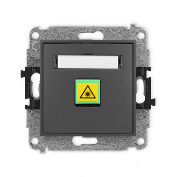 Mechanizm gniazda światłowodowego/optycznego pojedynczego Karlik seria ICON 28IGOP-1 kolor grafitowy mat