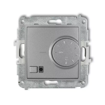 Mechanizm elektronicznego regulatora temperatury z czujnikiem powietrznym Karlik seria ICON 7IRT-2 kolor srebrny metalik