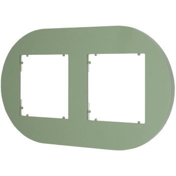 Ramka uniwersalna podwójna okrągła z tworzywa Karlik seria MINI 61MRTO-2 kolor szałwiowy