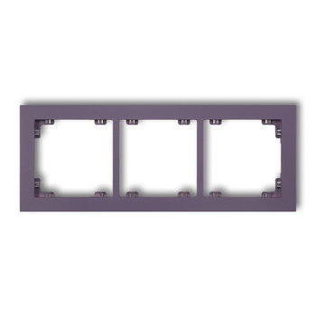 Ramka uniwersalna potrójna z tworzywa DECO Pastel Matt Karlik seria DECO 50DR-3 kolor wrzosowy