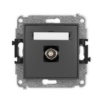 Mechanizm gniazda pojedynczego BNC Karlik seria ICON 28IGBNC-1 kolor grafitowy mat