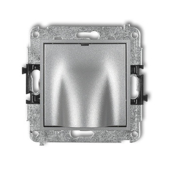 Mechanizm wypustu kablowego Karlik seria ICON 7IWPK kolor srebrny metalik