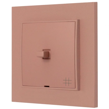 Włącznik krzyżowy w stylu USA ramka kwadratowa seria Mini kolor łososiowy